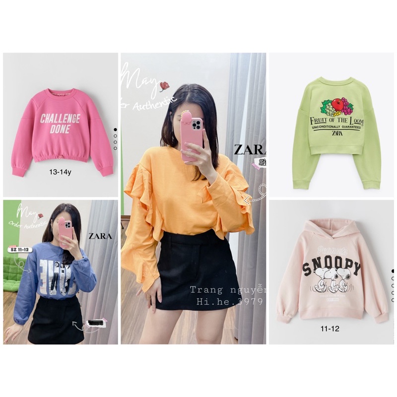 Áo nỉ zara dày dặn authentic