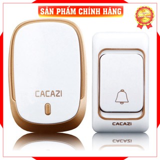 [Freship-Hàng chất lượng]    Chuông cửa không dây thông minh cacazi k01, báo khách điều khiển từ xa 300m, chống nước cao