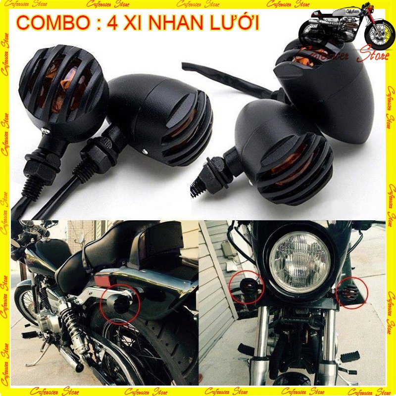 ⭐⭐⭐⭐⭐[COMBO]  4 XI NHAN LƯỚI - Hàng chất chuyên dùng độ xe classic, win , honda 67 .....cafe racer, tracker