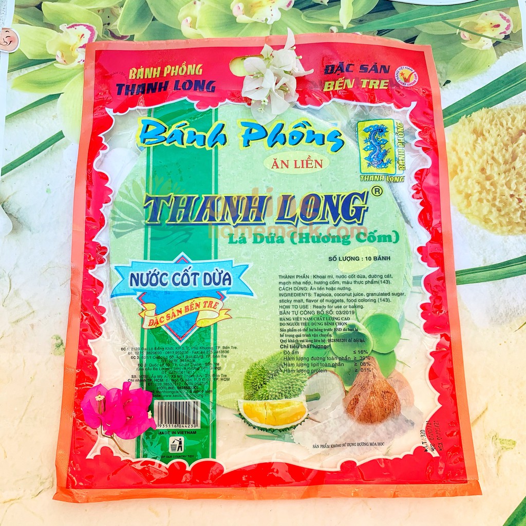 Bánh phồng sữa/lá dứa Thanh Long