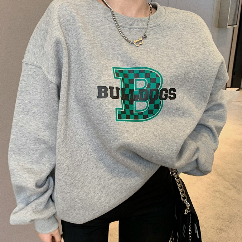 Áo hoodie dài tay in chữ phong cách năng động trẻ trung dành cho