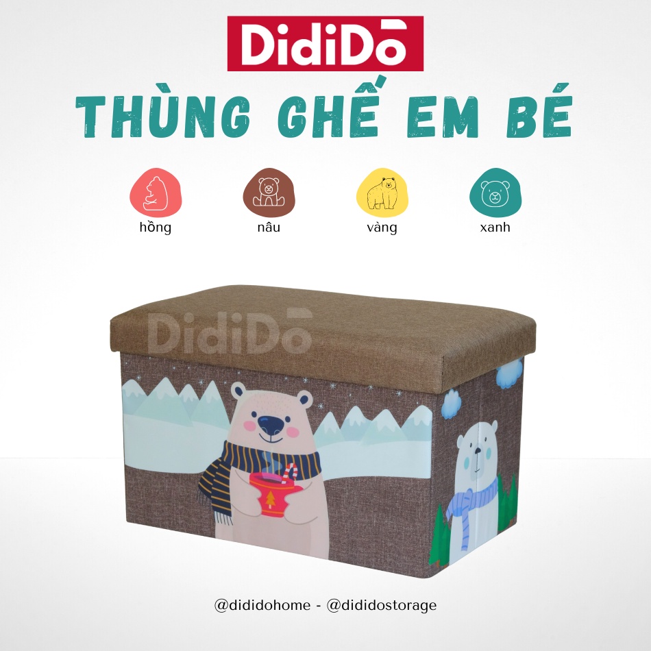 (GRAB/NOW) Thùng đựng đồ DidiDo kết hợp ghế ngồi cho bé size 51cm