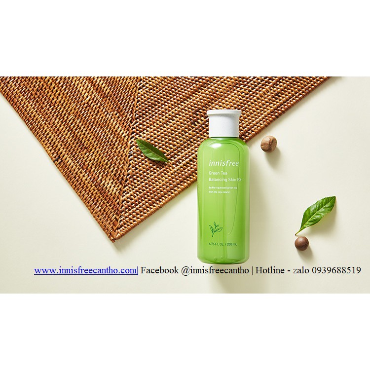 Nước cân bằng dưỡng ẩm trà xanh innisfree Green Tea Balancing Skin EX 200ml | Innisfree Cần Thơ