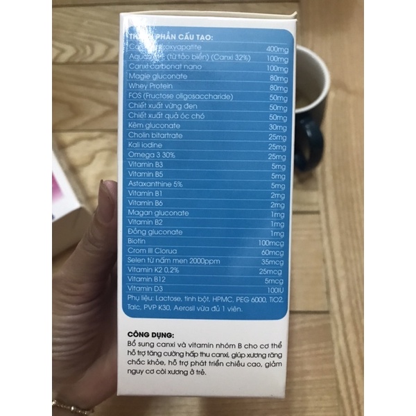 Hỗ trợ tăng chiều cao cho bé trai Kao teen boy ion ca2+