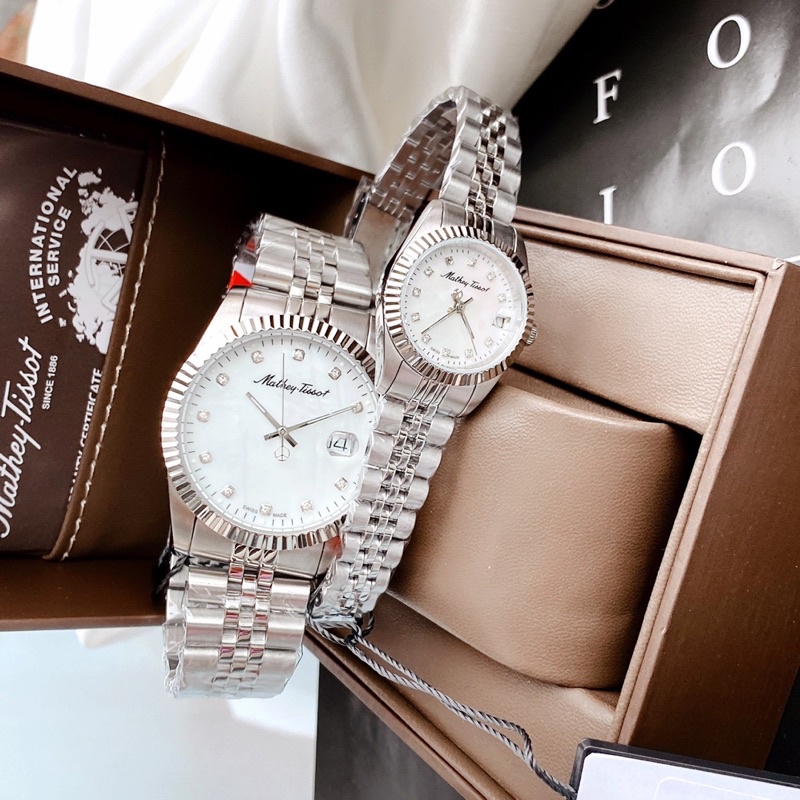 ĐỒNG HỒ ĐÔI CHÍNH HÃNG Mathey Tissot D710AI & H710AI Quartz