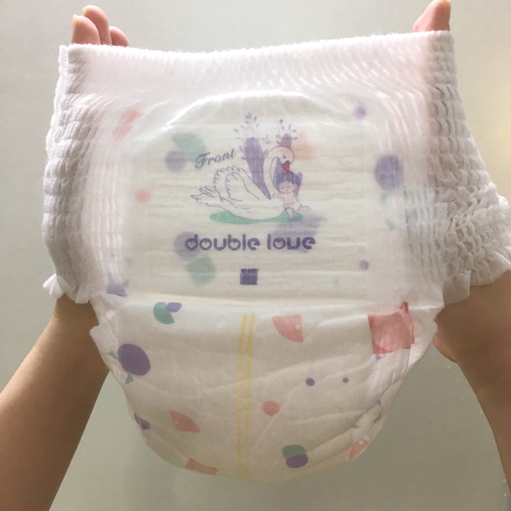 Combo 2 bịch bỉm quần/ tã quần DOUBLE LOVE đủ size M54/L50/XL46/XXL44