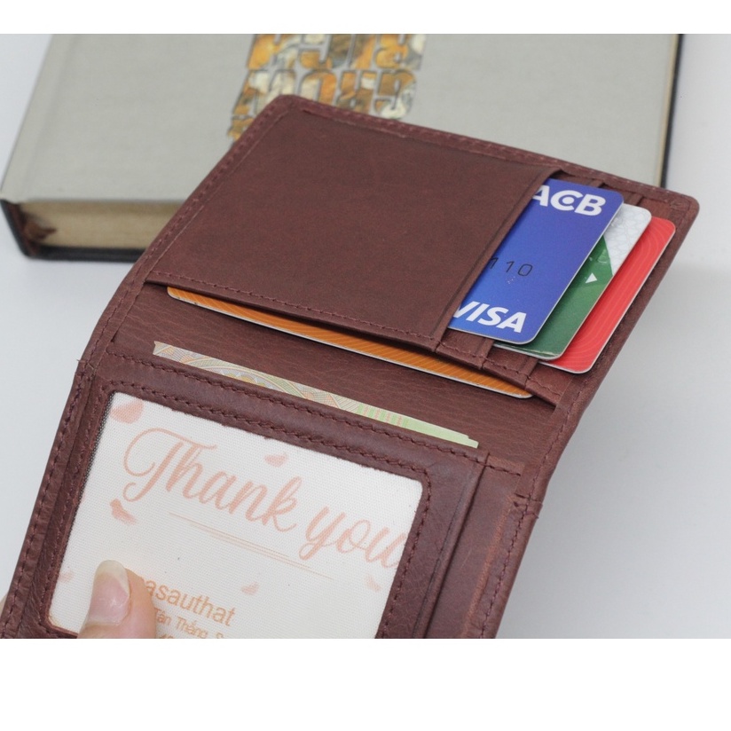 Ví Da Đựng Thẻ Card, Ví Đựng Thẻ ATM Giấy Tờ Da Bò Cao Cấp Nhỏ Gọn Tiện Lợi VT01