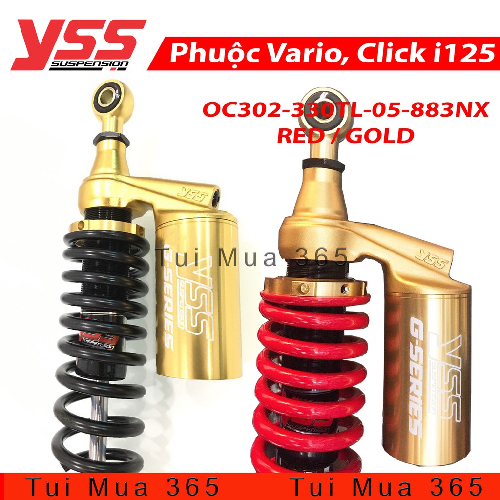 Phuộc YSS Bình Dầu G PLUS GOLD NEW Honda Vario, Click i125cc, Lead Thái Lan