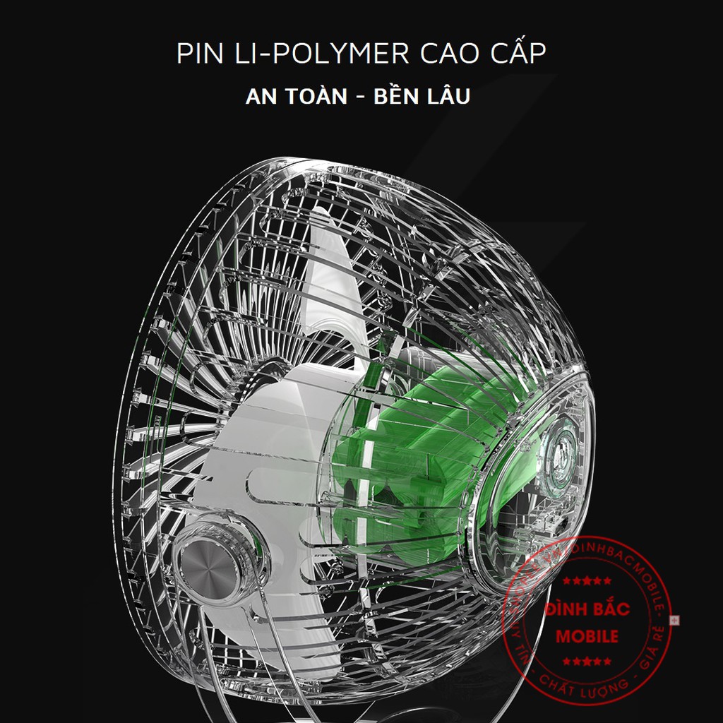 Quạt để bàn mini Yoobao F04 MAX 6400mAh | BigBuy360 - bigbuy360.vn