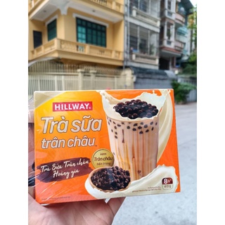 TRÀ SỮA TRÂN CHÂU HOÀNG GIA HILLWAY 416G( 8GÓI TRÀ SỮA ,8 GÓI TRÂN CHÂU)