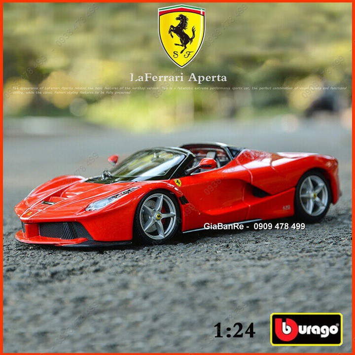 Xe Mô Hình Kim Loại La Ferrari Mui Trần Aperta Tỉ Lệ 1:24 -  Bburago - Đỏ - 8182.1
