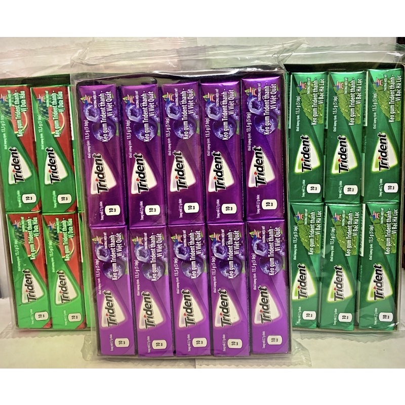 Kẹo cao cao su Trident thanh 5 tép