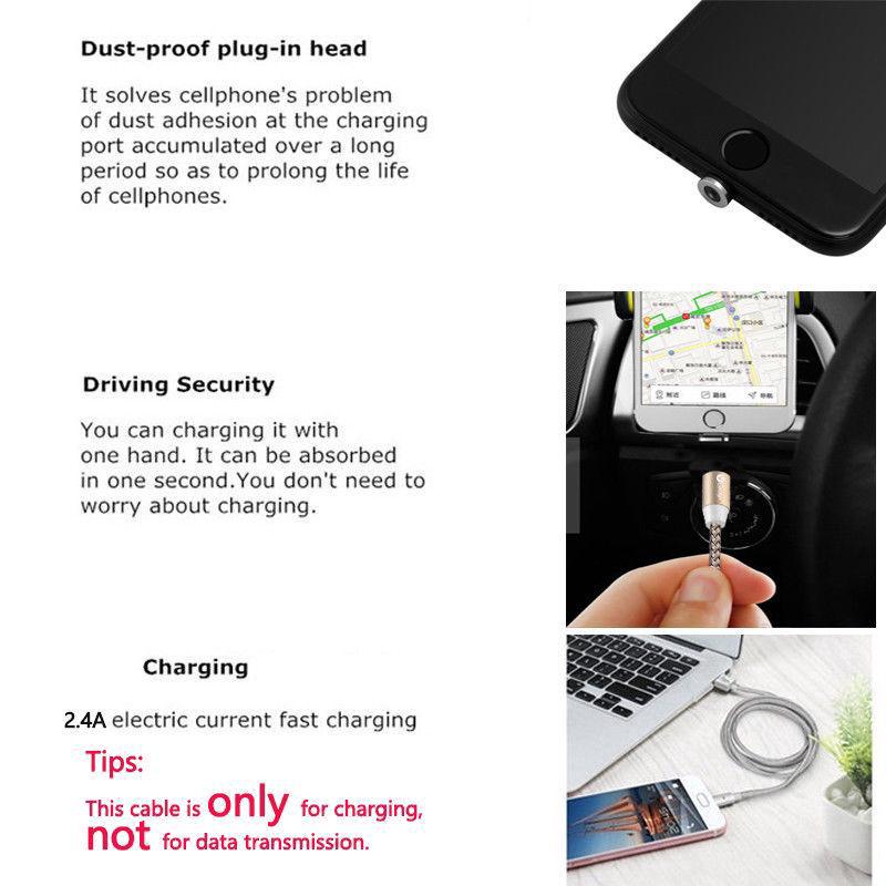 Ready Stock 1m/2m Magnetic Charger Cable for Iphone/Type-c/Android
