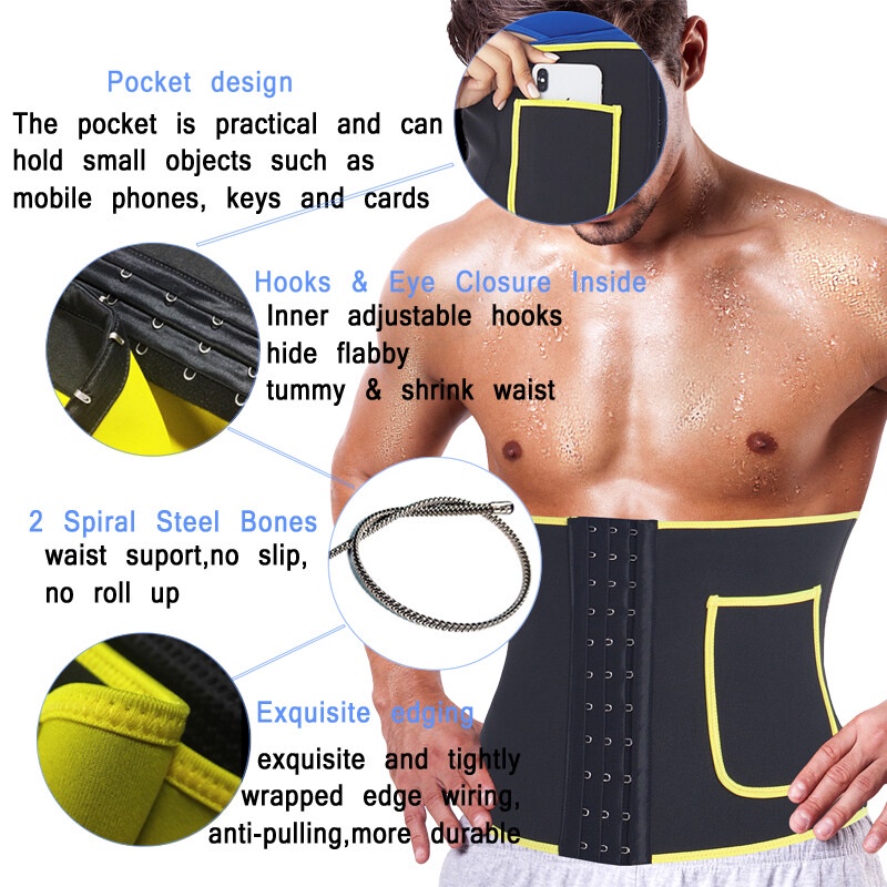 Đai Nịt Bụng Hỗ Trợ Đốt Cháy Mỡ Thừa Tiện Dụng Cho Nam