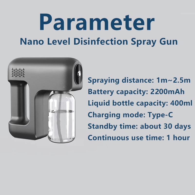 G6 Máy phun không dây BLUELIGHT NANO STEAM SPRAY Súng máy phun diệt khuẩn NANO SPRAY
