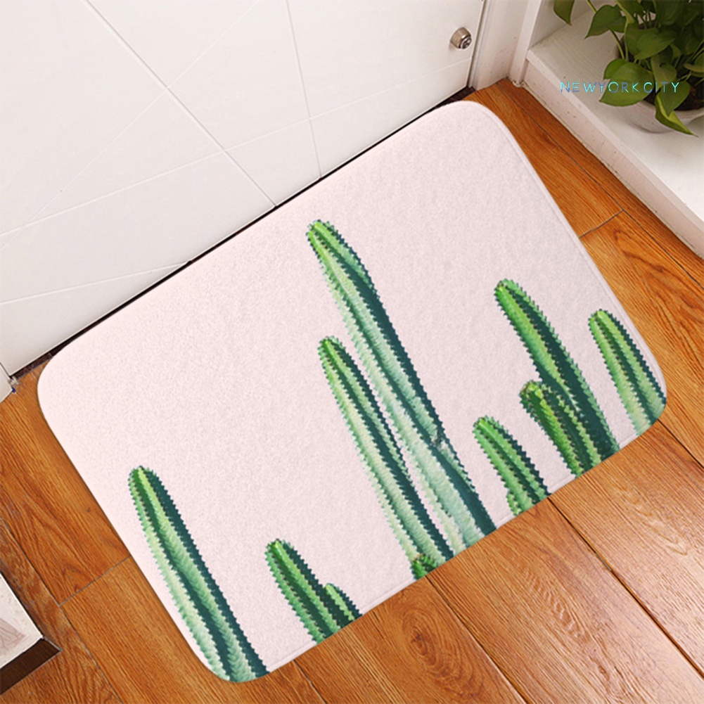 Thảm Lót Sàn Chống Trượt Họa Tiết Hình Học / Xương Rồng / Mặt Trăng Trang Trí Nhà Cửa