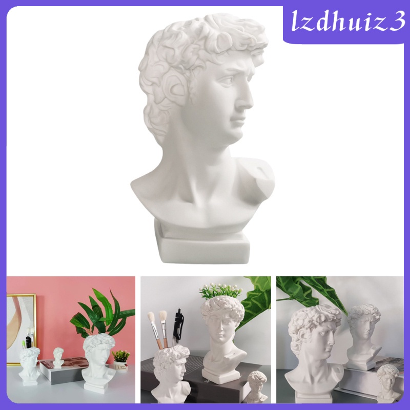 Chậu Cây Hình Tượng David Hy Lạp Bằng Nhựa Resin Trang Trí Trong Nhà / Ngoài Trời