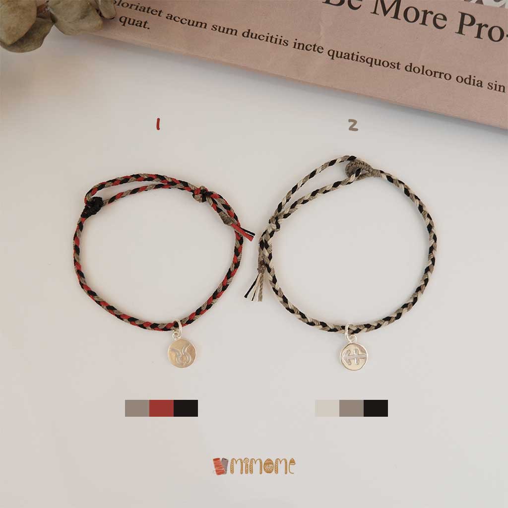 Vòng bính waterproof phối màu charm bạc s925 mặt cười, cá heo, totoro, hoa tuyết, mây, cừu (3)