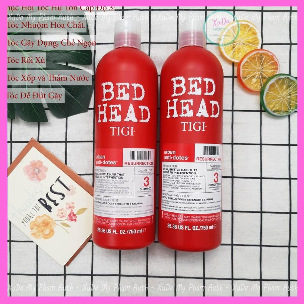 Cặp Dầu Gội TIGI Đỏ TiGi Bed Head 1500ml/Cặp dầu gội dầu xả phục hồi tóc hư tổn cấp độ 3 tóc khô tóc nhuộm | BigBuy360 - bigbuy360.vn
