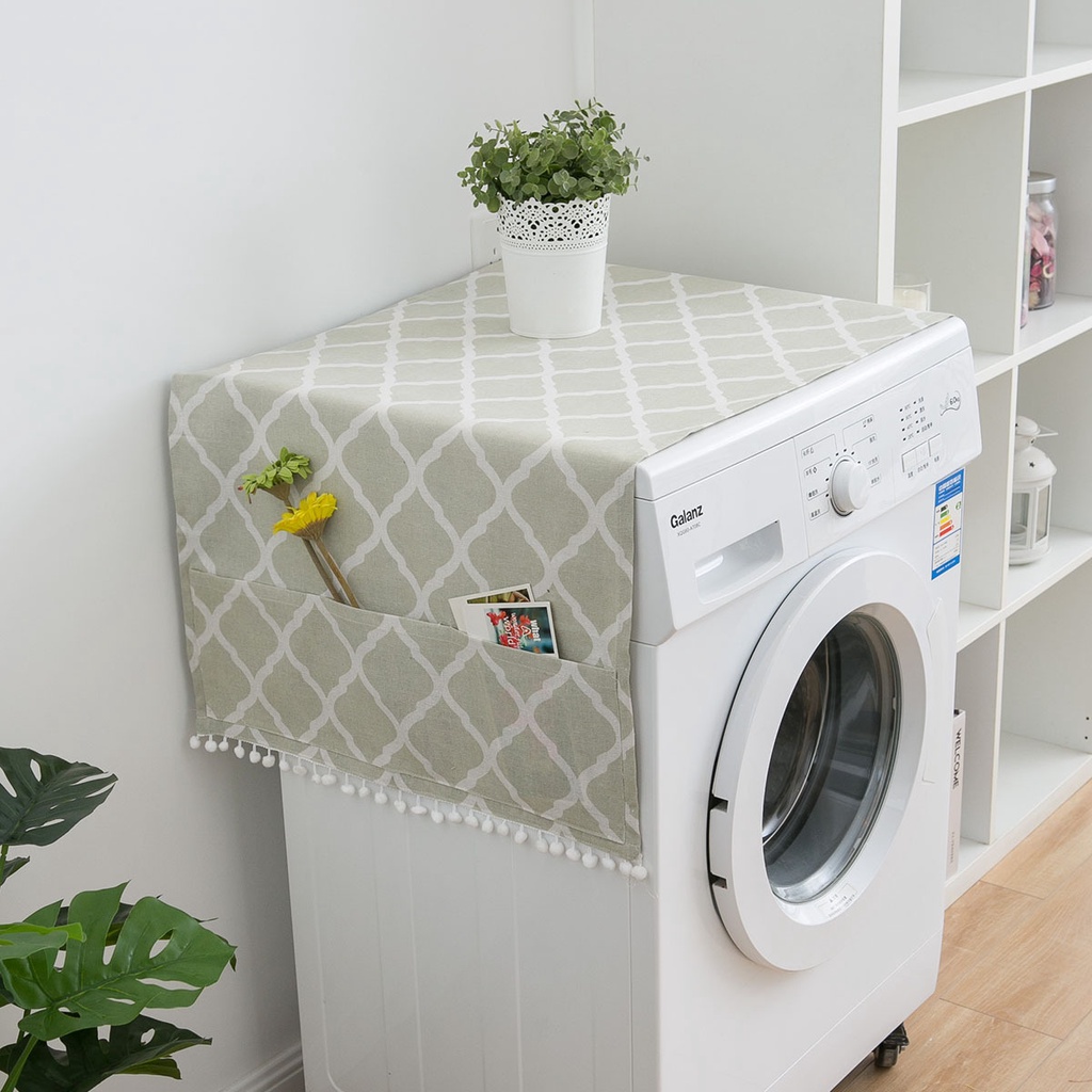 Tấm vải phủ máy giặt/ tủ lạnh chống bụi bẩn nhiều hoạ tiết tuỳ chọn độc đáo trang trí nhà cửa