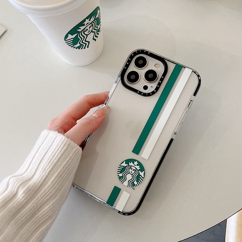 Starbucks Ốp Lưng Chất Liệu tpu Trong Suốt Họa Tiết Hoạt Hình CASETIFY Cho iphone 15 14 plus 11 15pro 12 13 pro max