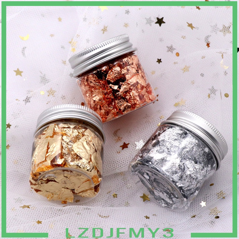 Pet home  3 Pcs Foil Flakes Luxury Nail Art Sequins Fragments Glitter Decor Decals