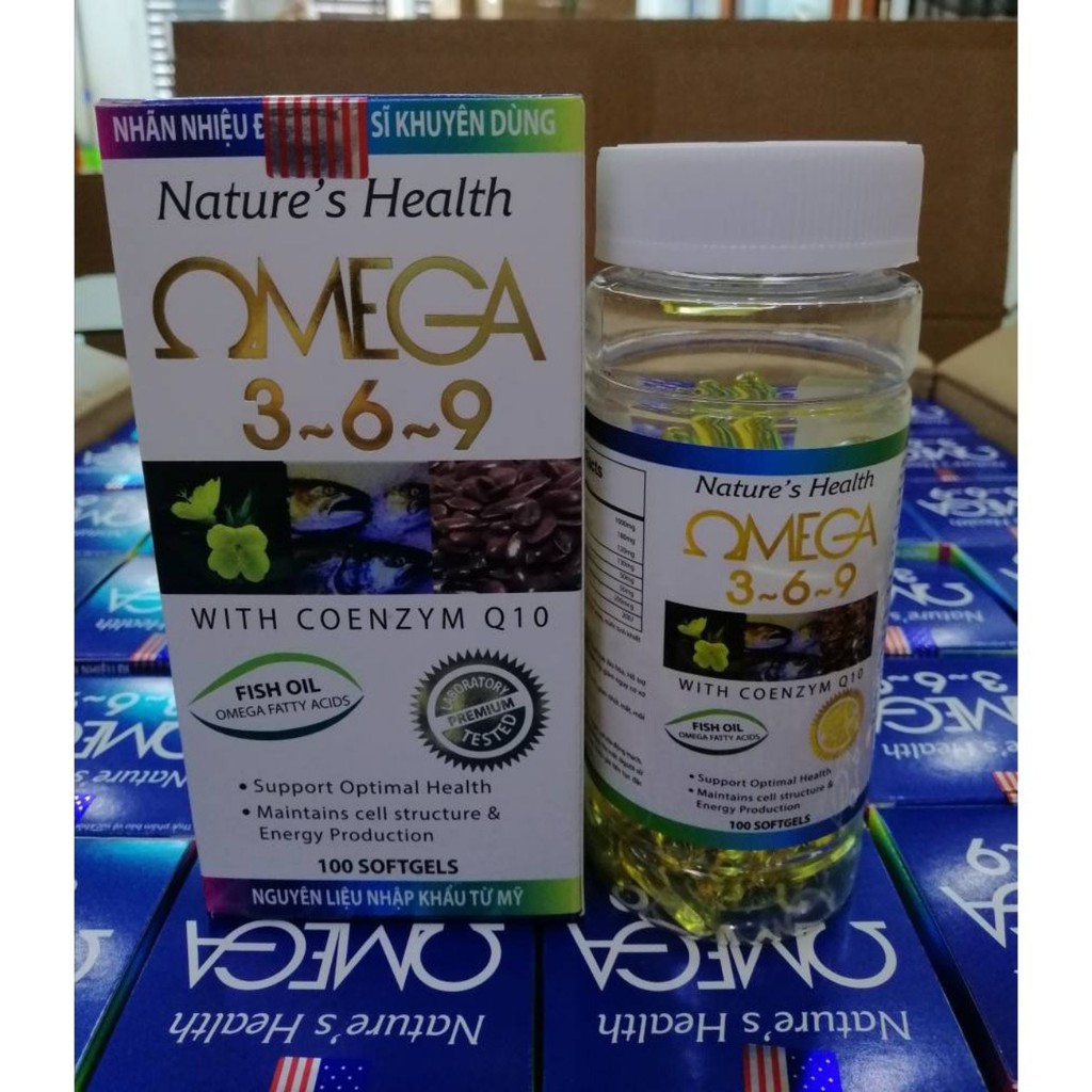 Dầu Cá Alaska Omega 3,6,9 Hỗ Trợ Hệ Tim Mạch,Trí Não, Tăng Cường Thị Lực, Sáng Mắt - Hộp 100v