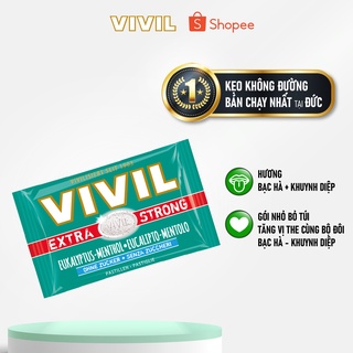 Kẹo Ngậm Không Đường Hương Bạc Hà & Khuynh Diệp - Vivil Extra Strong Eucalyptus & Menthol Sugar Free (Túi 28g)