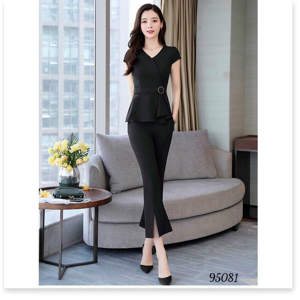 Set bộ chất liệu poly 2 da co giãn 4 chiều tôn dáng thanh lịch cho các chị em KME FASHION