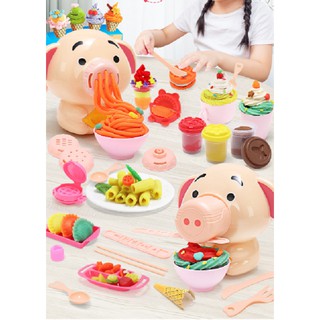 XẢ HÀNG - Đồ chơi đất bột nặn máy xay thịt chú heo làm bánh nhà bếp cho bé