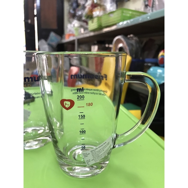 Set 2 Cốc thuỷ tinh có chia vạch và quai cầm