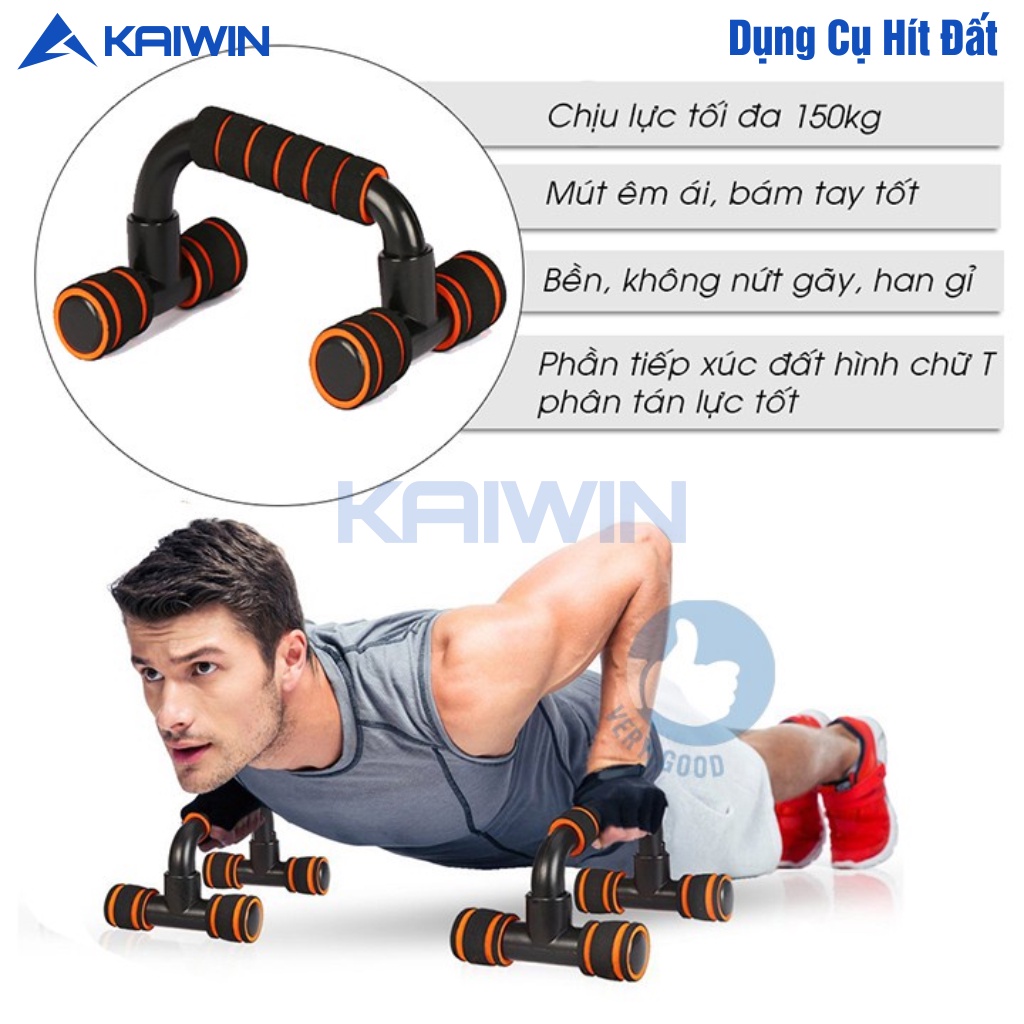 Dụng Cụ Tập Gym Tại Nhà EZDAM  Chất Liệu Thép, Mút Cao Cấp Và Đế Hút Chân Không Giúp Tập Luyện Hít Đất Hiệu Quả