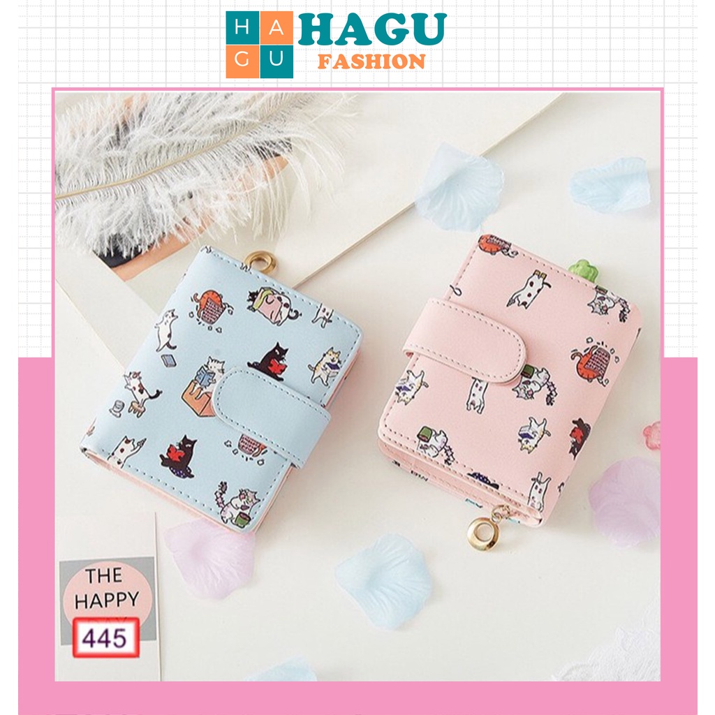 VÍ NGẮN NỮ CẦM TAY CAO CẤP HÌNH MÈO NGỘ NGHĨNH SIÊU DỄ THƯƠNG
