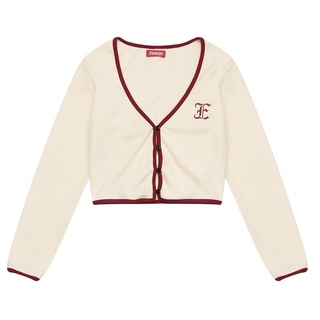 Áo ERRORIST cardigan boxy màu kem