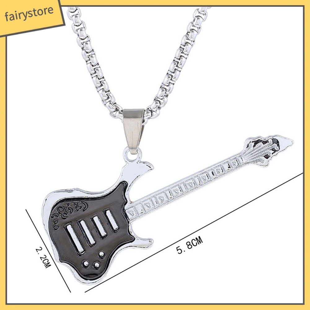 Dây Chuyền Thép Không Gỉ Mặt Hình Đàn Guitar Thời Trang