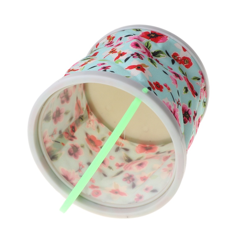 Xô vải canvas hình tròn 14cm có thể gấp gọn tiện dụng khi đi cắm trại