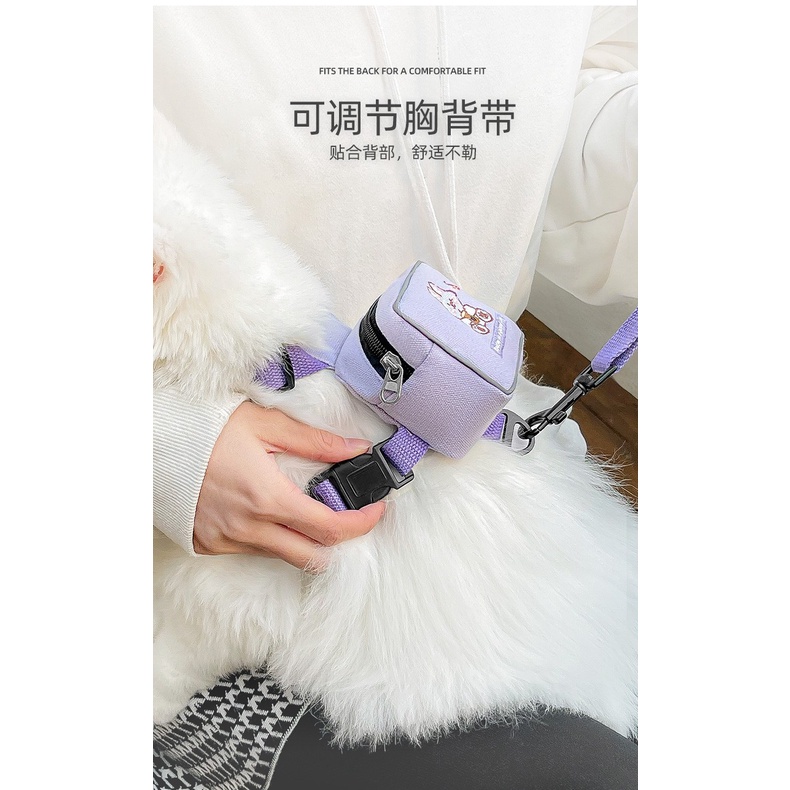 Dây dắt kèm balo cho chó mèo