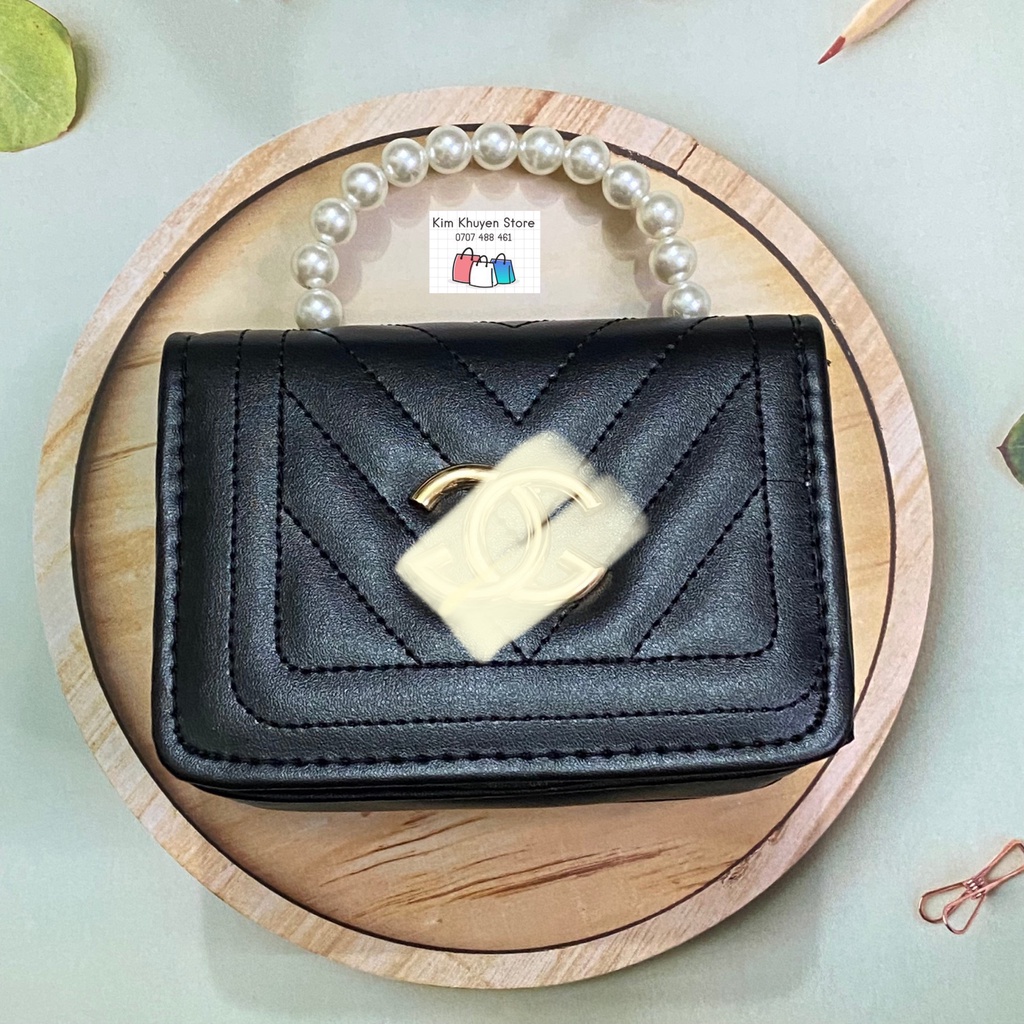 Túi Quai Ngọc Cực Yêu Cực Sang Trong cho Nữ,, Túi Chanel Quai Ngọc Nhỏ Xinh, Kèm Dây Xích Đeo Chéo #59k
