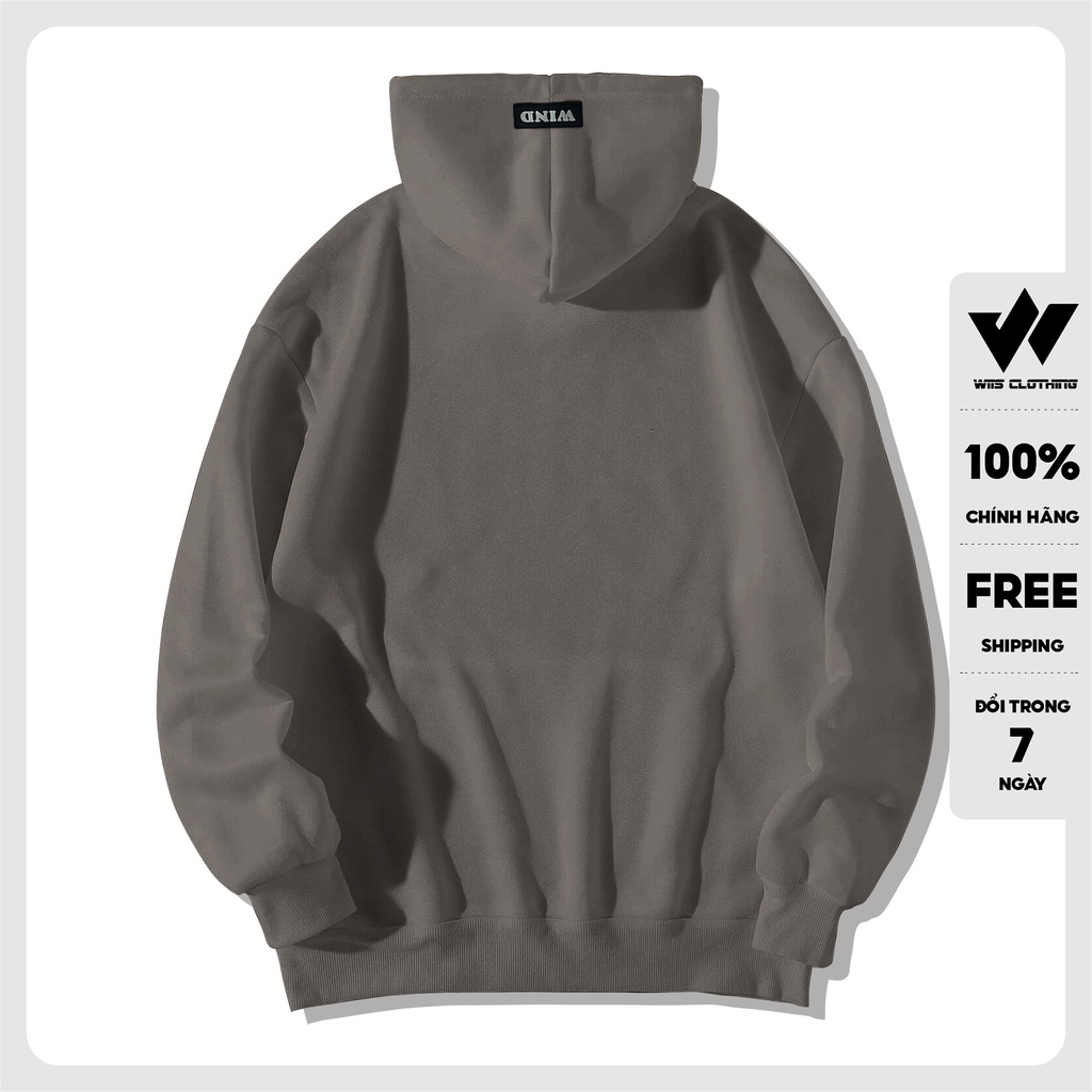 Áo hoodie unisex WIIS form rộng nỉ bông HD42 thời trang nam nữ oversize ulzzang