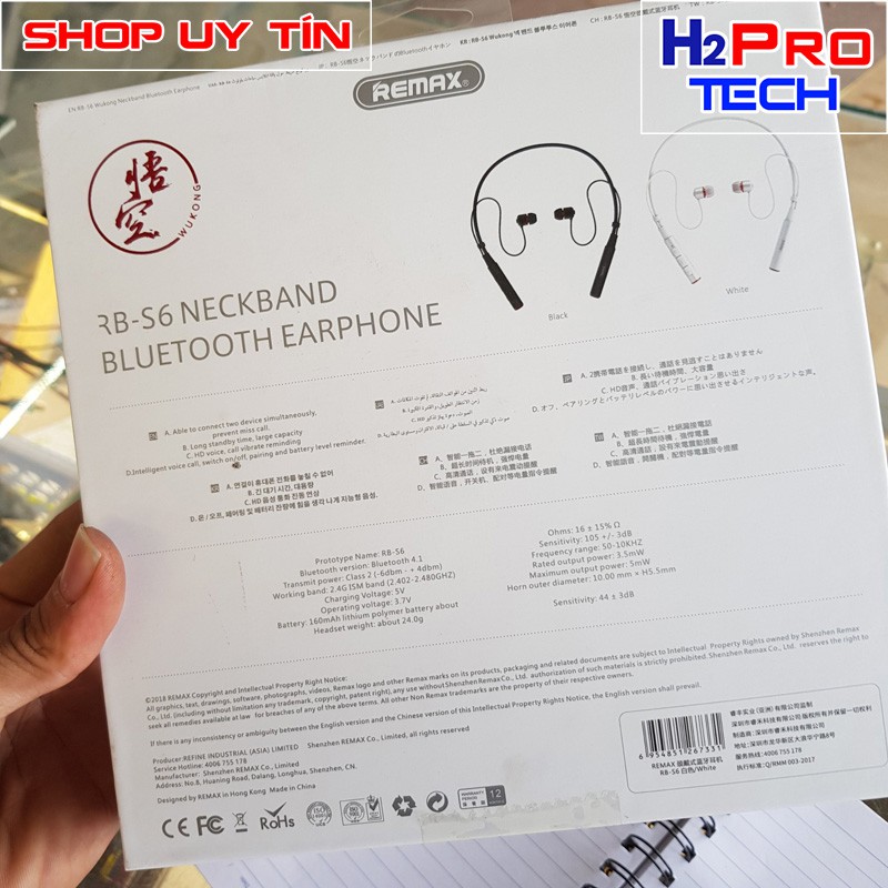 Tai nghe bluetooth thể thao cao cấp Remax RB-S6 Chính hãng bh 1 năm