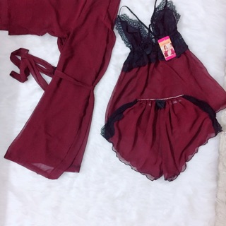Set đồ ngủ 3 món sexy