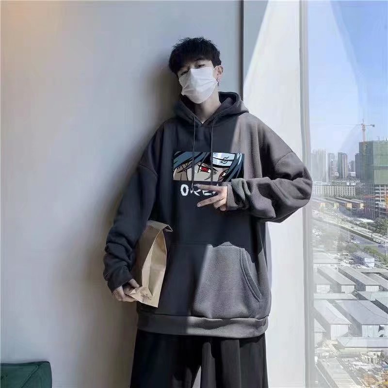 Áo Hoodie Dáng Rộng Phong Cách Hàn Quốc Thời Trang Thu Đông Cho Nam