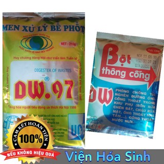 Men vi sinh xử lý bể phốt DW.97 & Bột thông tắc Cống, đường ống, Bồn cầu BÁN CHẠY NHẤT