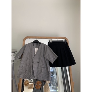 set váy kẻ caro