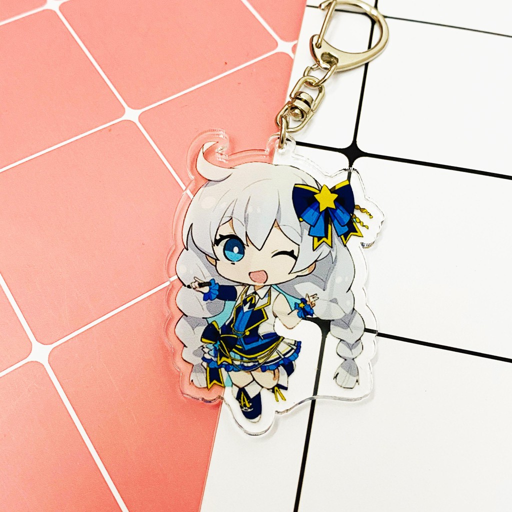 ( Mica trong acrylic ) Móc khóa Honkai Impact 3 ver treo Sing quà tặng xinh xắn dễ thương in hình anime chibi