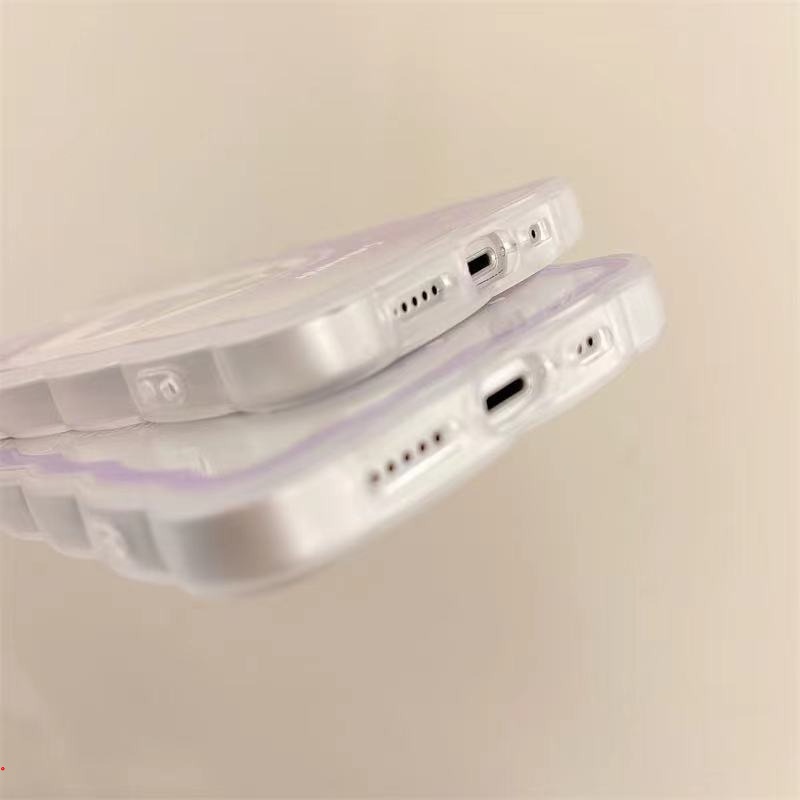 Ốp Điện Thoại TPU Dẻo Trong Suốt Họa Tiết Hoa / Trái Tim Dễ Thương Cho IPhone 11 12 13 Pro Max XR X XS Max 6 7 8 Plus