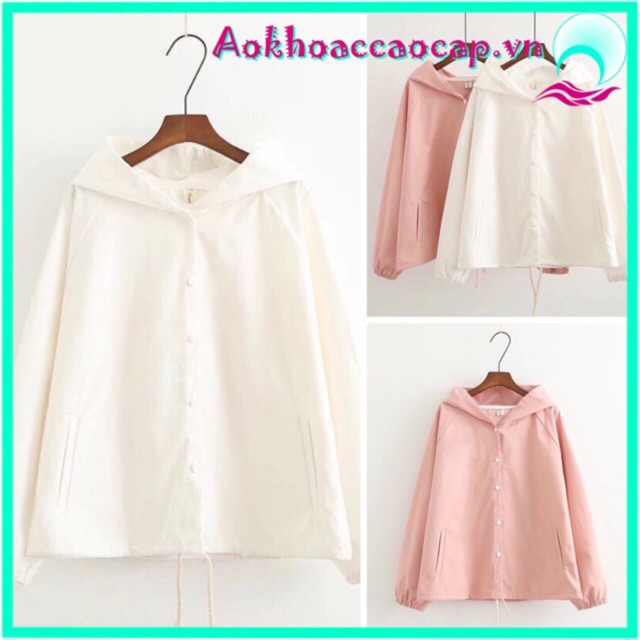 Áo khoác kaki trơn nut bấm cực đẹp-s80