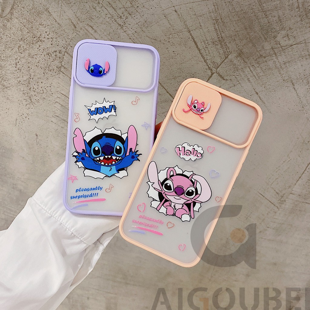 Soft texture silicone phone case with Stitch monster print for iPhone 12 11 Pro Max XS Max XR 8 7