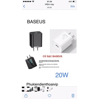 Củ sạc Baseus 20W cho i.phone