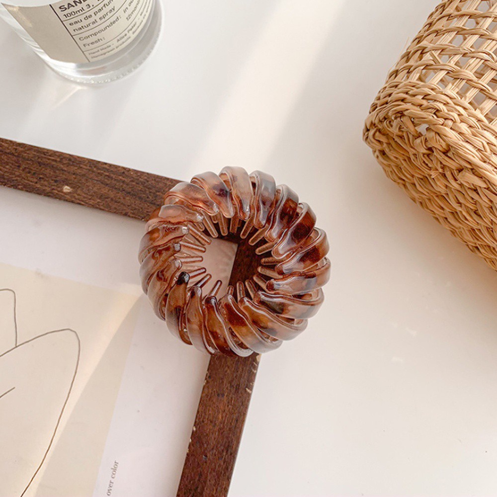 Dây Buộc Tóc Co Giãn Có Thể Thu Gọn Kiểu Dáng Hình Học Cổ Điển Độc Đáo